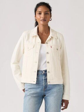 NWT LEVI'S Women's Original Trucker's Jacket in Blank Impact White Size Small